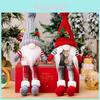 Adorable Nordic Style Christmas Decoration Rudolf Faceless Doll With Knit Cap