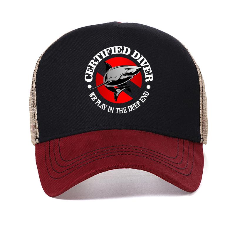 New The Divemaster Dive Men Baseball Cap fashion Unisex diving sunhat cool Mesh Breathable Trucker hat