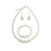 ins style pearl set necklace stud earrings bracelet simple and exquisite daily versatile light luxury girls accessories
