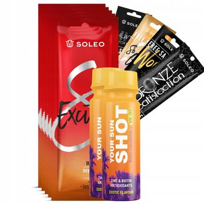 Soleo Excited 5x15ml Warming Bronzer with Tingle Effect + 2x Mango Shot + Freebies