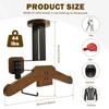 Motorcycle Helmet Holder Solid Wood Clothes Hanger Versatile Wall Mounted Motorcycle Helmet Mount for Hanging Key Gloves Clothes