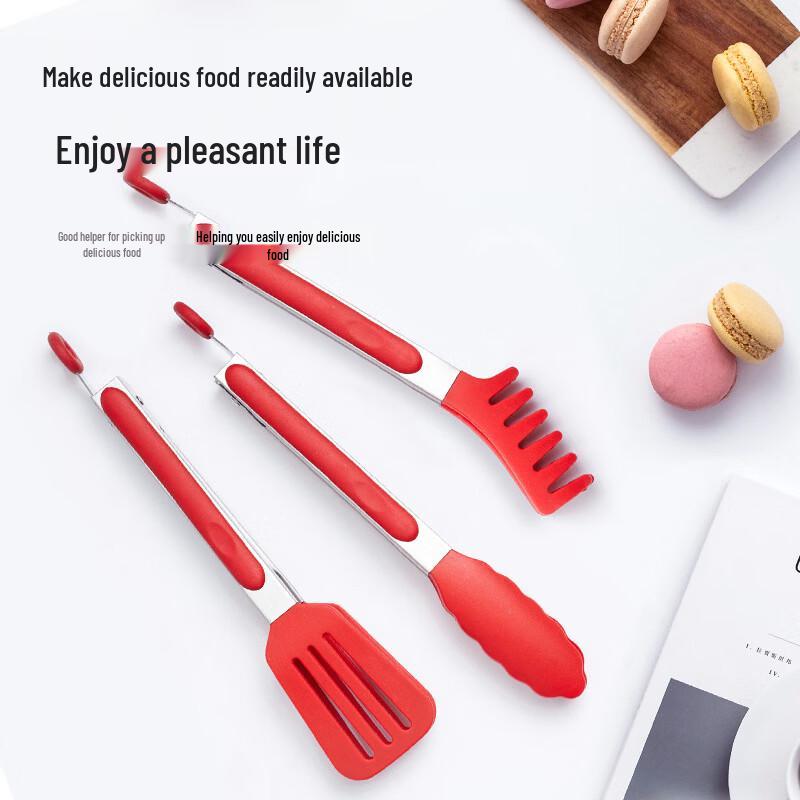 SMVP 9-inch Stainless Steel Food Tongs and Spatula Set