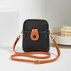 Retro New Women's Bag Versatile Contrasting Colors Vertical Small Square Bag Trendy Mobile Phone Underarm Bag Single Shoulder Messenger Bag