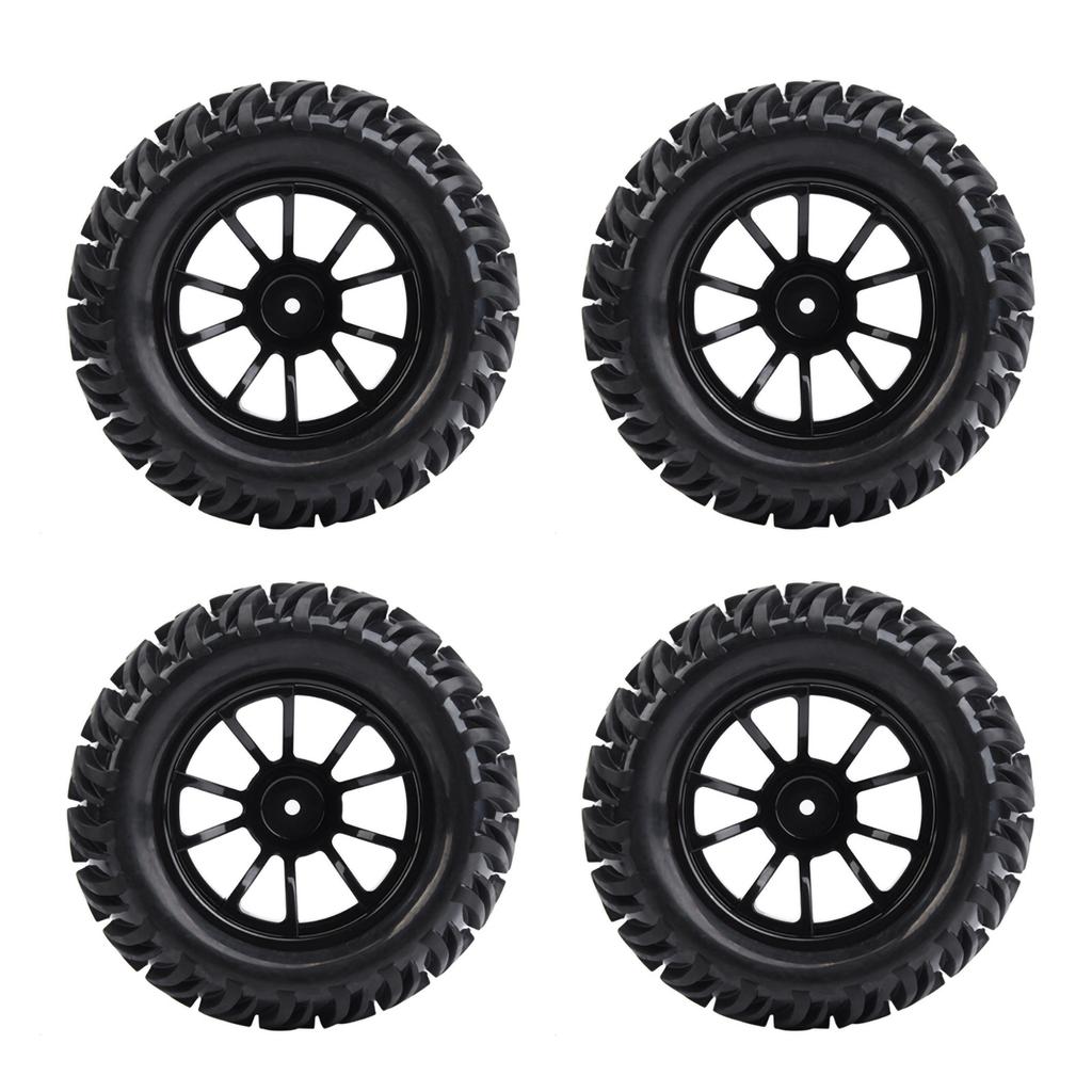 4 szt. Gumowe opony w kształcie litery Y z bieżnikiem i piastami do samochodu ciężarowego RC w skali 110 (10 otworów)