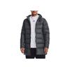 Under Armour Solid Mid-Length Hooded Down Jacket Men Outerwear Grey 1373663-012