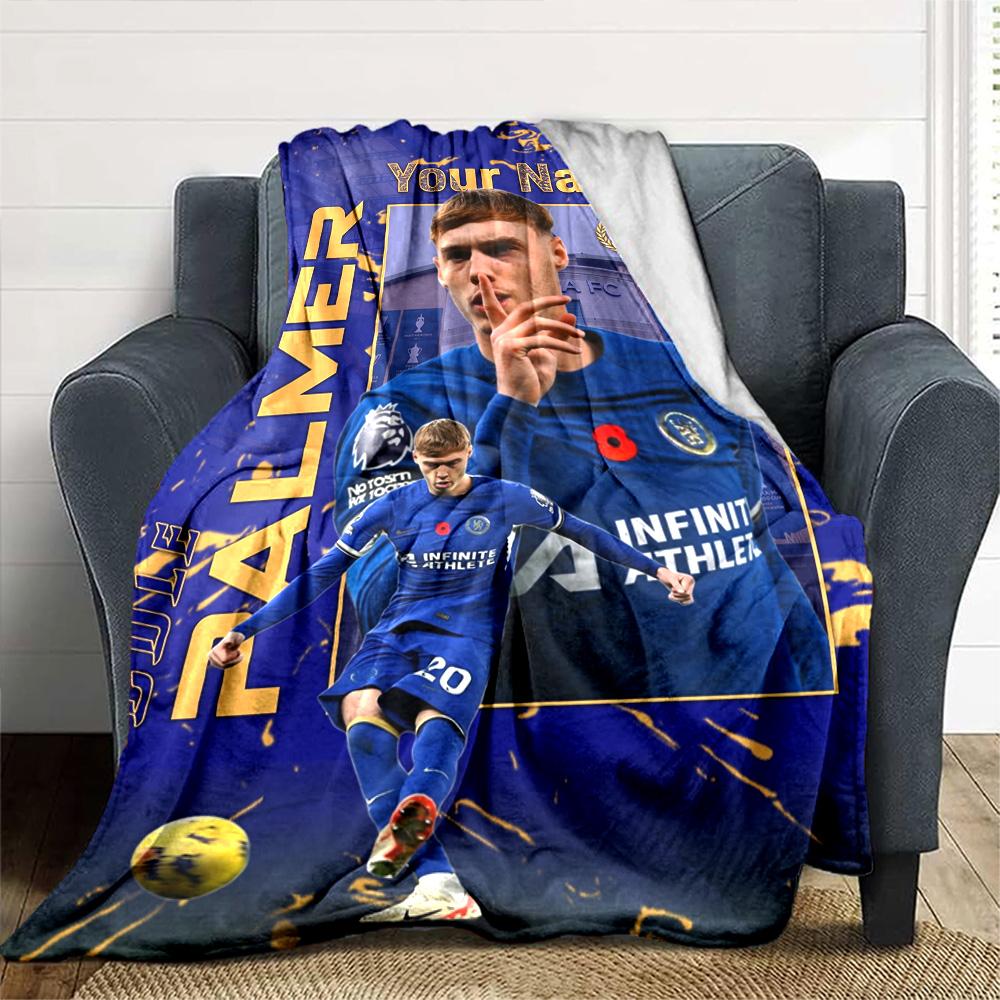 Chelsea Fc Football Player Customize Text Blanket Throw Customizable Blanket Warmthful Decor Perfect for Bedding Picnics Office Couch