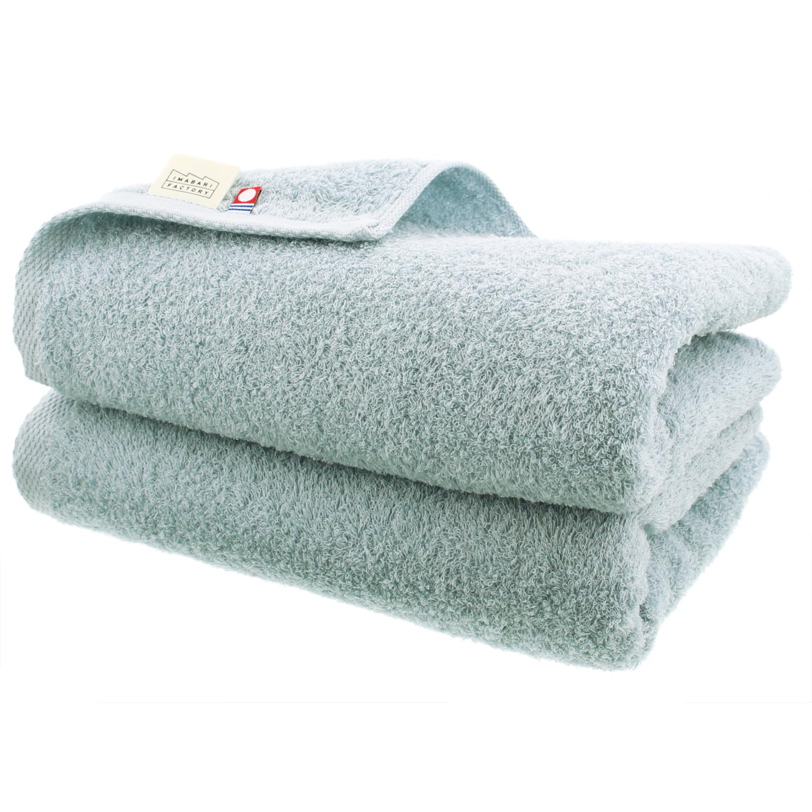 

Imabari Towel Certified Imabari Factory Slim Bath Made in Smoky 34 x 110 Set of 2 Towels, Japan, Blue, Approx. cm,