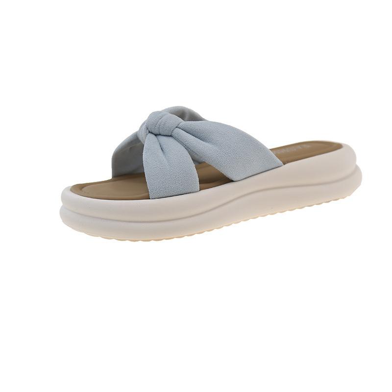 Cool Slippers Female Summer Wear 2025 New Fairy Style with Skirt Platform Beach Sandals Fashion Satin One-word Drag