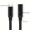 USB C 3.2  Extension Cable 100W PD 5A Type C Extension Cable 4K @60Hz 10Gbps Thunderbolt 3 For Xiaomi Huawei Switch 0.5M 1M 2M