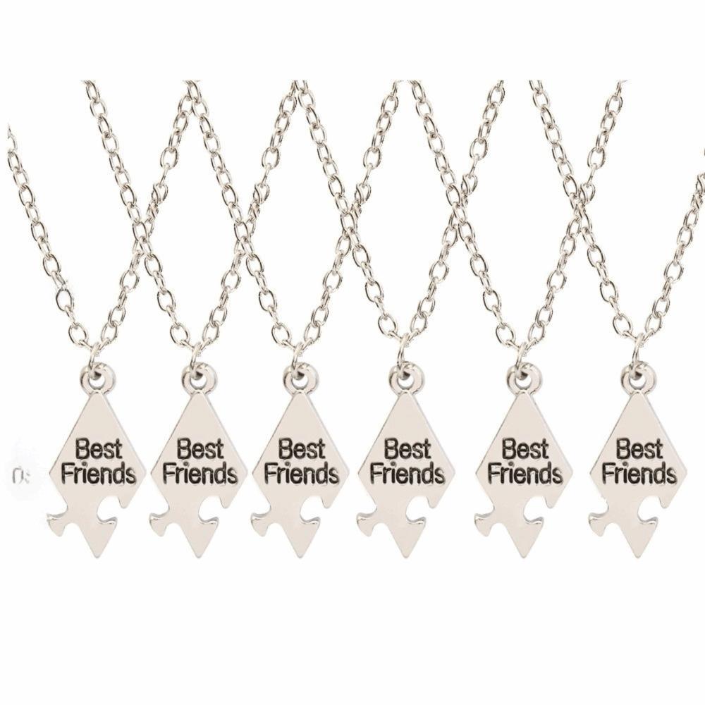 Creative Best Friend Necklace Zinc Zinc Alloy Multi-person Splicing Necklace Friendship Necklace Unisex