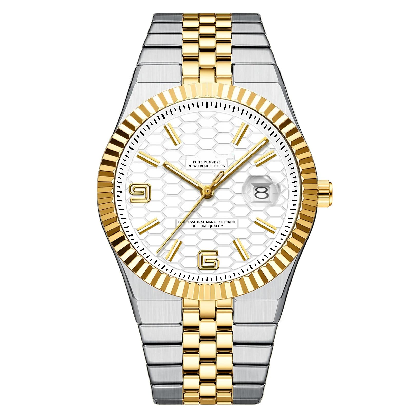 Мужские часы Великолепные Классические Часы Нержавеющая Сталь Серия для Дайвинга Капля воды Календарь Кварцевые Часы