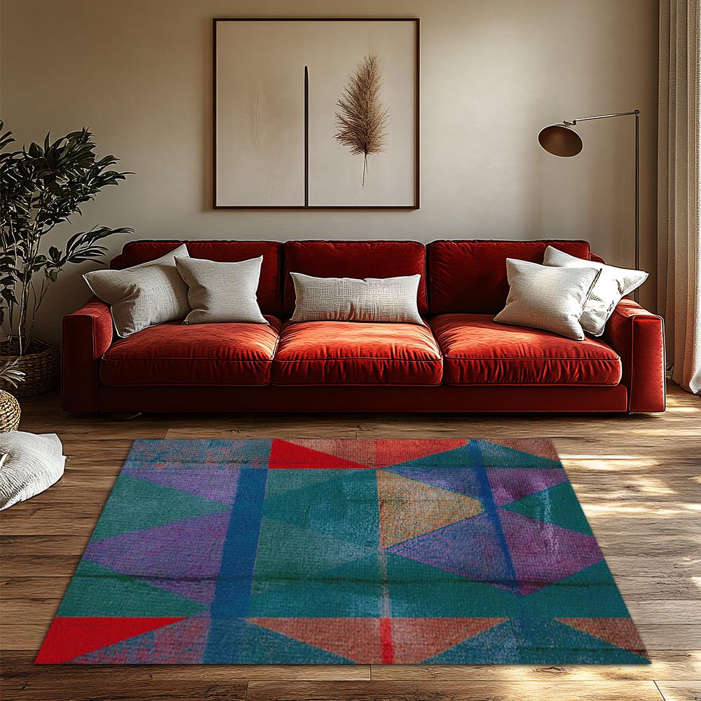 Stylish Area Rug Non Slip Indoor Outdoor Carpet Washable Doormat Home Decor Modern Abstract Pattern Floor Mat Living Room Runner