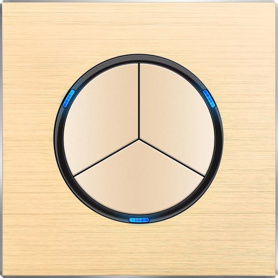 Hoge Kwaliteit Retro Stijl Aluminium Wandlichtschakelaar - Koffiekleurige LED Indicator met Resetknop Universele Elektrische Socket