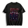 Spooky Huntrix Anime Style Graphic Hoodie Cool Vampire Boy Print Casual Streetwear Sweatshirt Pure Cotton T-shirt
