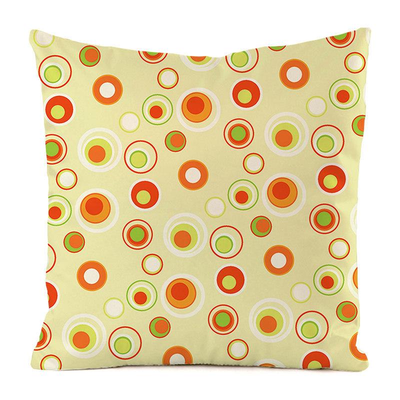Nordic Geometric Spot Pattern Digital Printing Short Plush Pillow Covers For Car Sofa Office Cushion Cover Home Goods