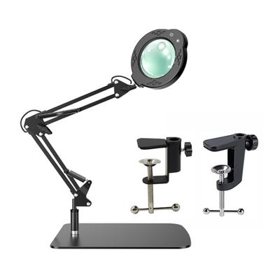 Adjustable Desk Clamps Magnifiers With 5 Color Type And 10X 20X Zooms Craft Amplifying Glass For Detailed Inspection