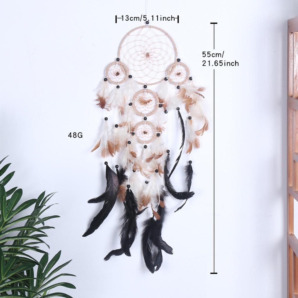 Colorful True Feather Dream Catcher Lights Up Creative Dreamcatcher Girls Practical Special Birthday Gifts Home Decoration