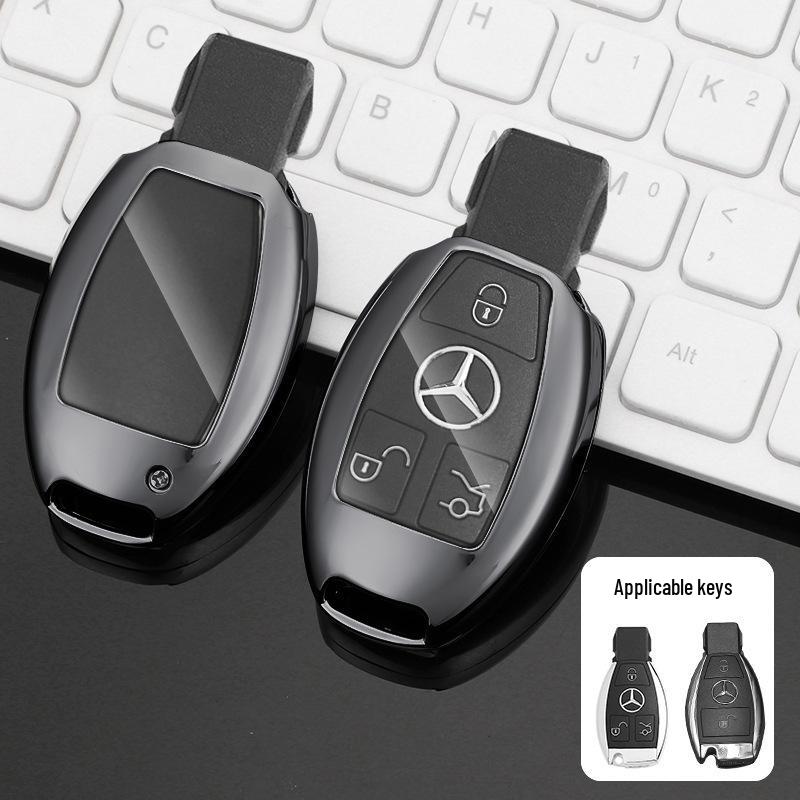 Étui de clé Mercedes-Benz: Compatible avec Classe C (C180L, C200L, C260L), Classe E (E200L), GLC (GLC260), Classe S (S320L) modèles.