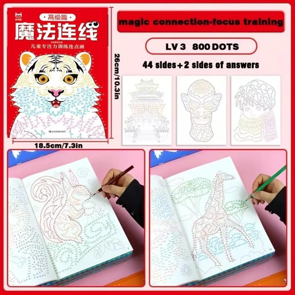 

44 Patterns Digital Connected Drawing Book 3 Difficulty Levels Focused Training Book Senior