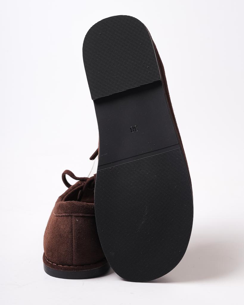 Women's Ballet Flats Allsy 26932 36 Brown Suede