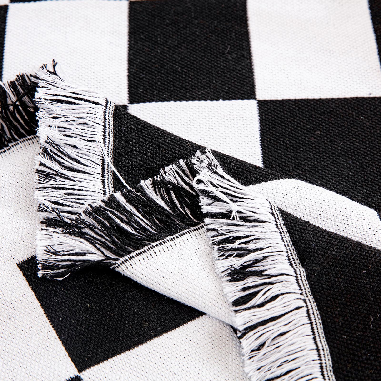 Полотенце для дивана из хлопчатобумажной нити в шахматном порядке на все времена года — фото 6