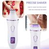 Rasoir Tondeuse Électrique 4-en-1 pour Femmes pour Bikini Aisselles Jambes Poils du Nez avec Brosse de Nettoyage, Rechargeable