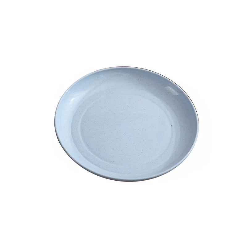 

Wheat Straw Tableware Spit Bone Dish Household Bone Dish Table Garbage Sorting Plate Fruit Snack Dish Cake Dessert Plate синий