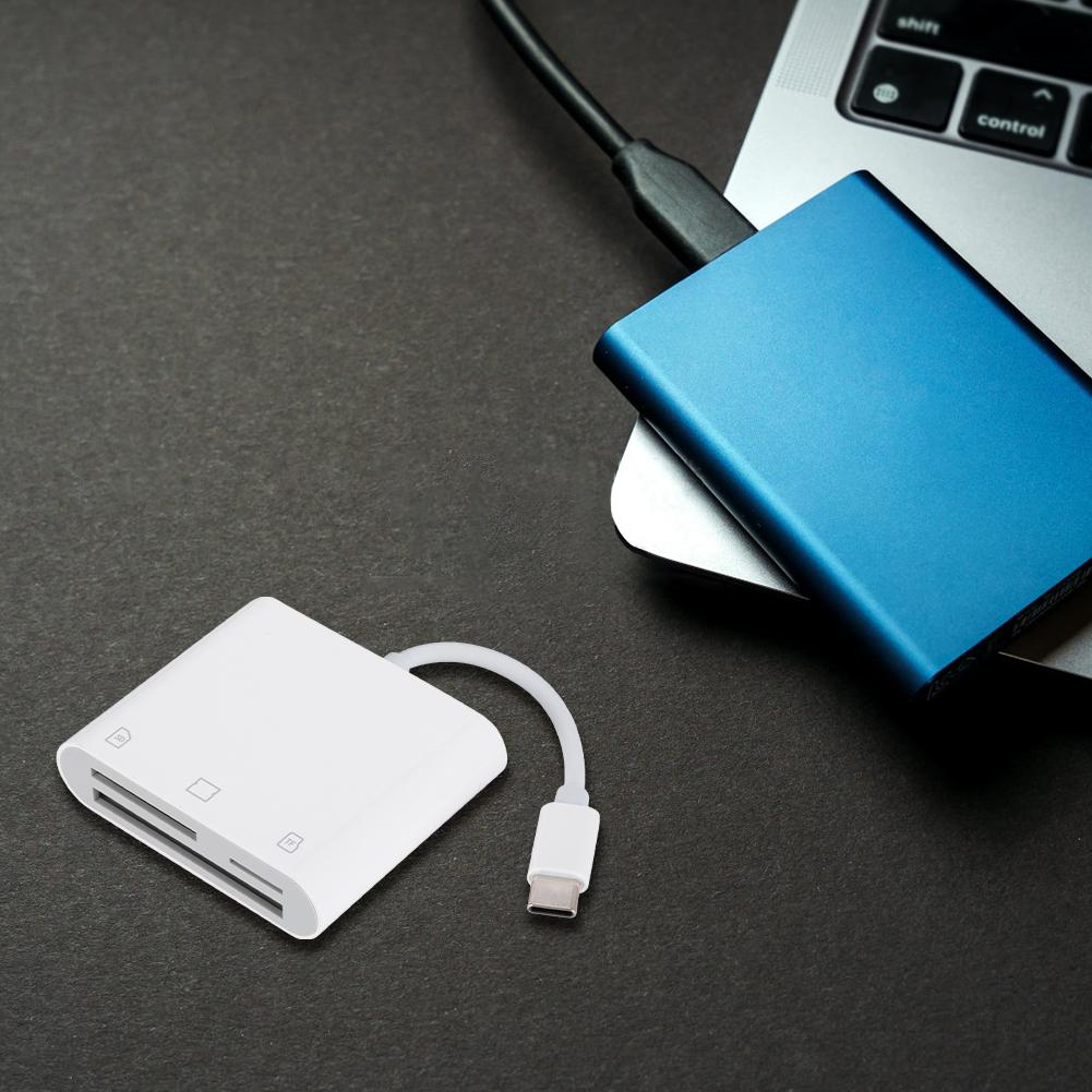 3 in 1 Type-C To SD/TF/CF Memory Card Adapter SD Card Reader Memory Card Reader for iPad iPhone 15 MacBook and More USB-C Device