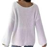 Valentine's Day Heart Embroidery One-Shoulder Pullover Sweater for Women