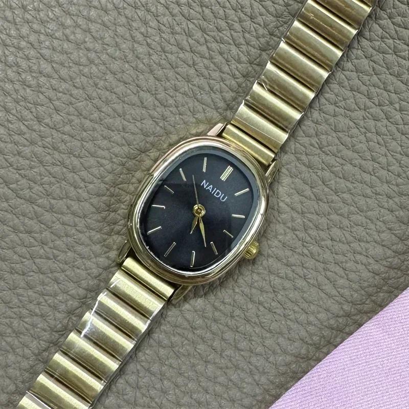 Luxury Ladies Brand Oval Dial Quartz Watch Women Stainless Steel Strap Wristwatches Dropshipping Relojes Para Mujer