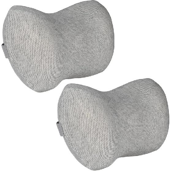 Car Neck Pillow, 2pcs Memory Foam Ergonomic Neck Pillow and Seat Headrest for Driving Fatigue Relief, Comfort and Support Your Neck серый