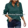 2025 New Arrival Solid Color Zipper Collar Hoodie for European & American Women 