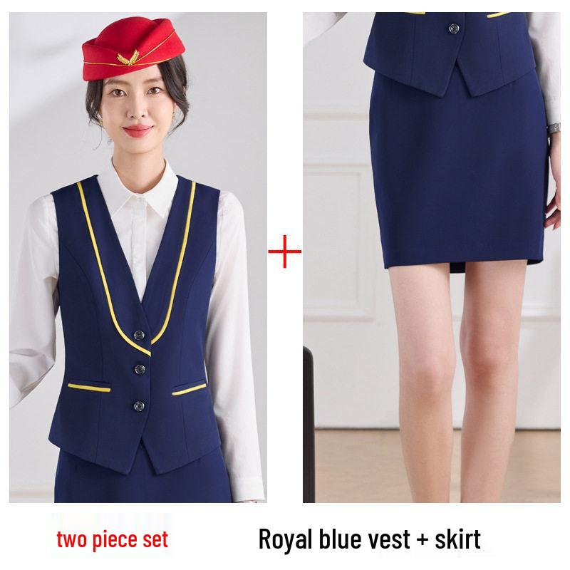 2026 Women's Professional Vest Suit - Spring/Summer New Style: Elegant Receptionist & Flight Attendant Workwear
