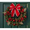 With LED Light and Bow Christmas Garland Xmas Hanging Ornaments  Window