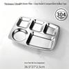 Chuzhou 304 Stainless Steel 5-Compartment Round Meal Plate