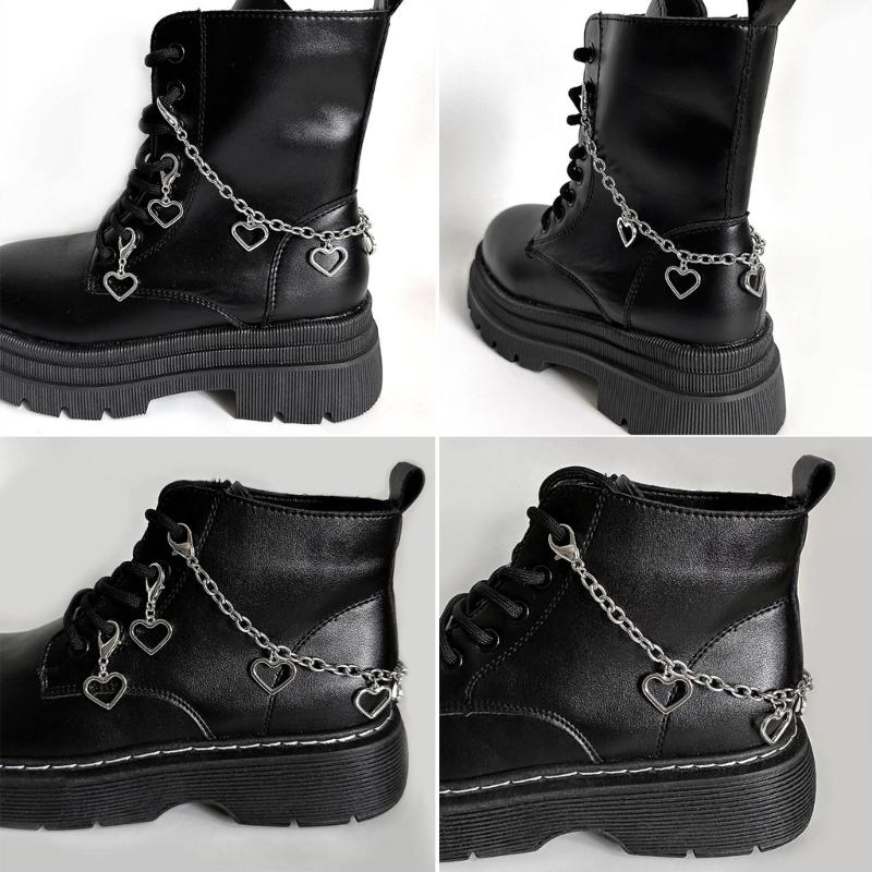 Stylish Shoe Chain Unique Hollow Star Pendant Martins Boots Chains Canvas Shoes Buckles for Casual and Formal Occasions