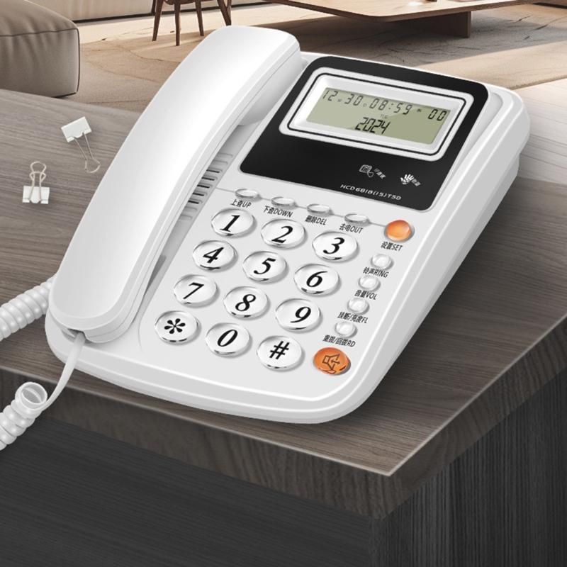 Desk Telephone Fix Landline Phone Noise Reduction For Home And Hotel Use With Clear Sound And Quick Dials