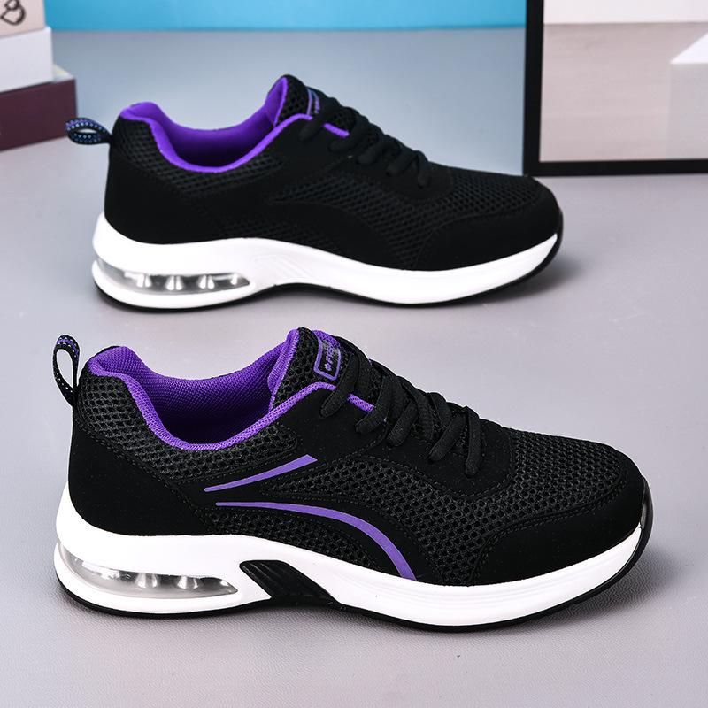 Breathable mesh sports shoes women's air cushion shock absorption women's shoes middle-aged and elderly mothers mesh air cushion women's shoes wa