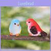 Adorable Cartoon Bird Resin Figurine For Mini Plant Landscape And Garden Decor