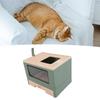 Enclosed Litter Box Foldable Top Entry Drawer Type Prevent Splashing Cat Toilet Box for Adult Cat Kitten