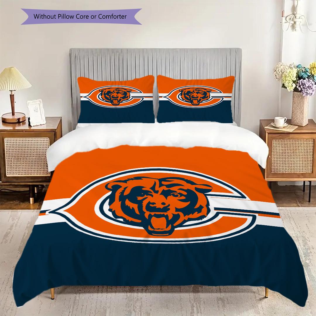 

Chicago Bears Pattern Bedding Quilt Set Quilt Cover Pillowcase Home Decoration Birthday Gift (1 * duvet cover + 2 * pillowcase, without core) 135x200cm