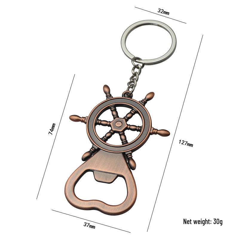 Multifunctional Metal Keychain: Glasses and Beer Bottle Opener Pendant Gift.
