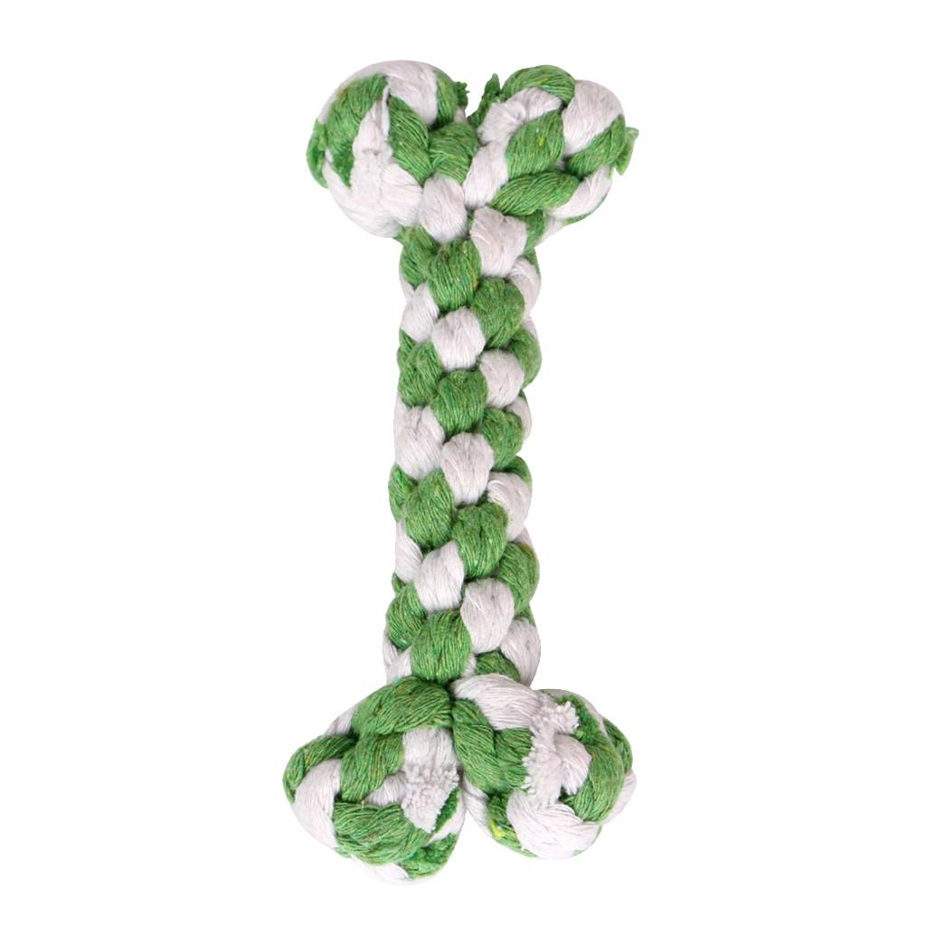 

Dog Toy Chews Cotton Rope Knot Ball Grinding Teeth odontoprisis Pet Toys Lar зелёный