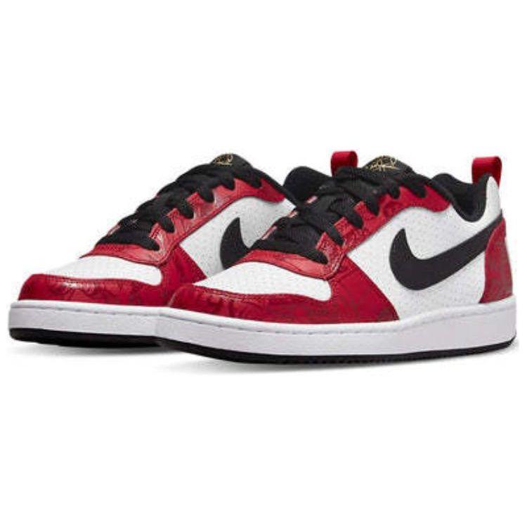 Nike Court Borough Leather Chicago Retro Sports Durable Low-Top Kids Sneakers Cold White Splicing 2020 Year Of The Rat Kids Sneakers CU2983-101