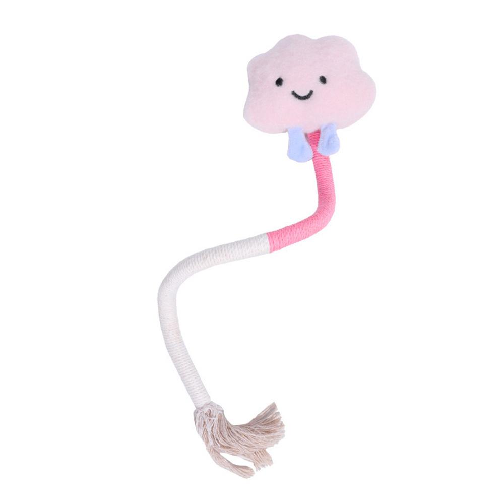 Cat Chew Rope Toy with Catnip Inside, Interactive Teaser Wand for Self-Entertainment, Durable Wear-Resistant Teething Pet