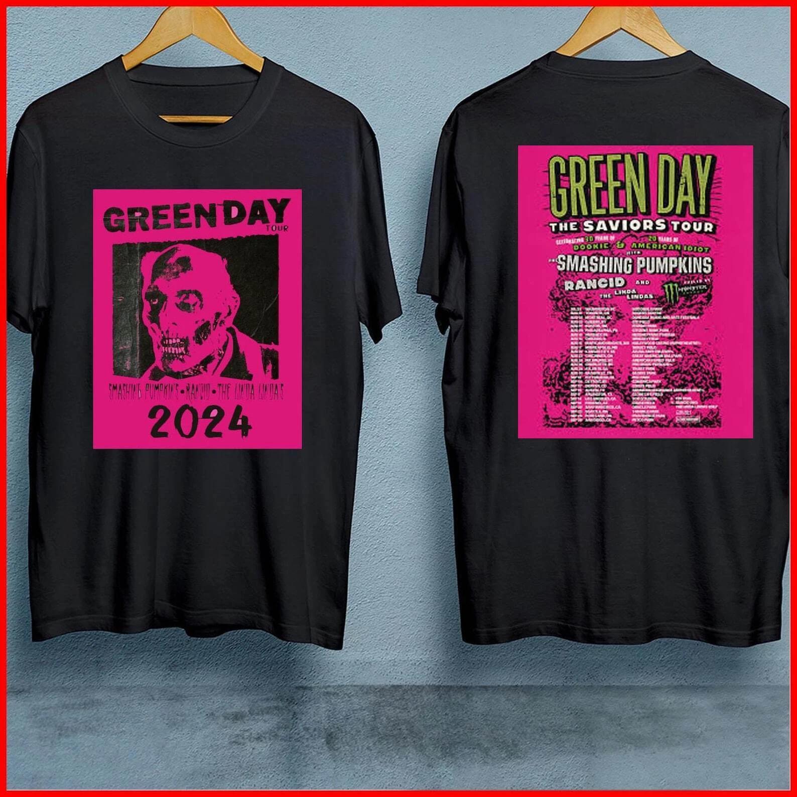 Green Day Shirt, Green Day T Shirt, The Saviors 2024 Tour T-Shirt Fan gift S-5XL S