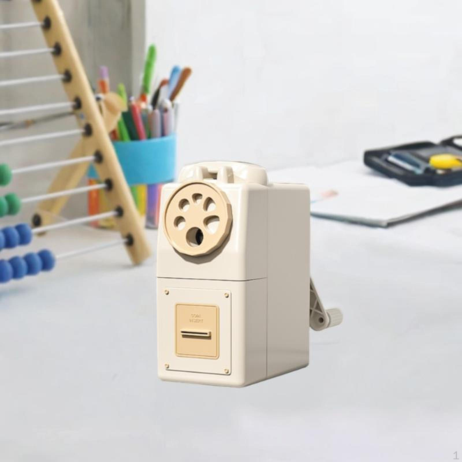 

Ручная точилка для карандашей прочная с регулируемым кончиком для школьного класса и офиса белый