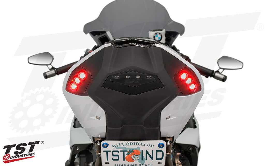 TST Industries BMW S1000RR LED Tail Light with Integrated Turn Signals (19-22) (Red) 20BMWS1KINT-R