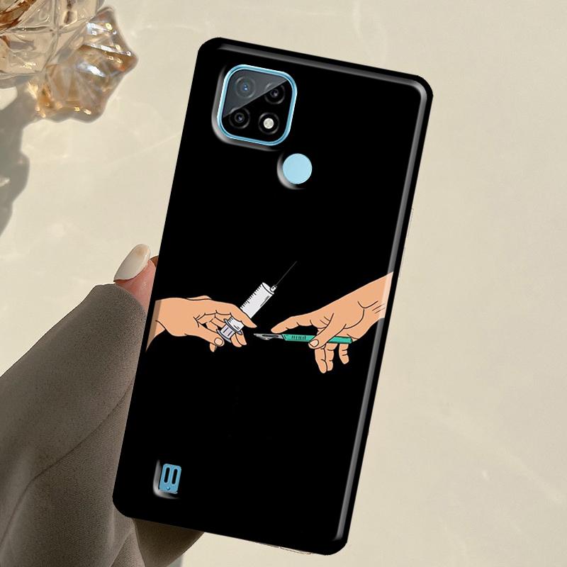 Medicine Doctor Nurse For Realme C55 C51 C21Y C25S C75 C67 C61 C53 13 12 10 11 14 Pro Plus GT 6T 6 5 GT7 Pro Case