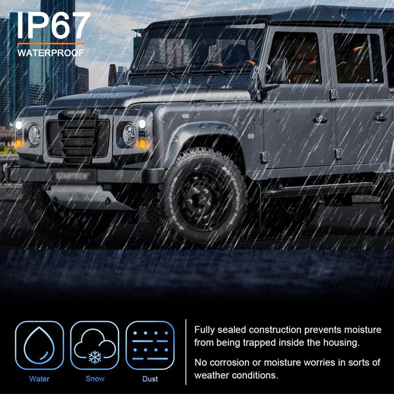 For Land Rover Defender 1983-2016 Colorful Lens LED Update Complete Light Kits Front Rear Indicator Light Tail Lmap Fog Reverse
